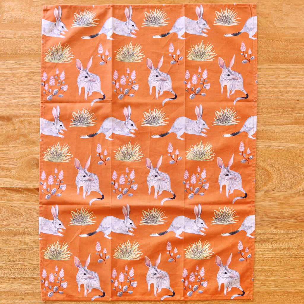 Australian Wildflower Tea Towel - Bilby