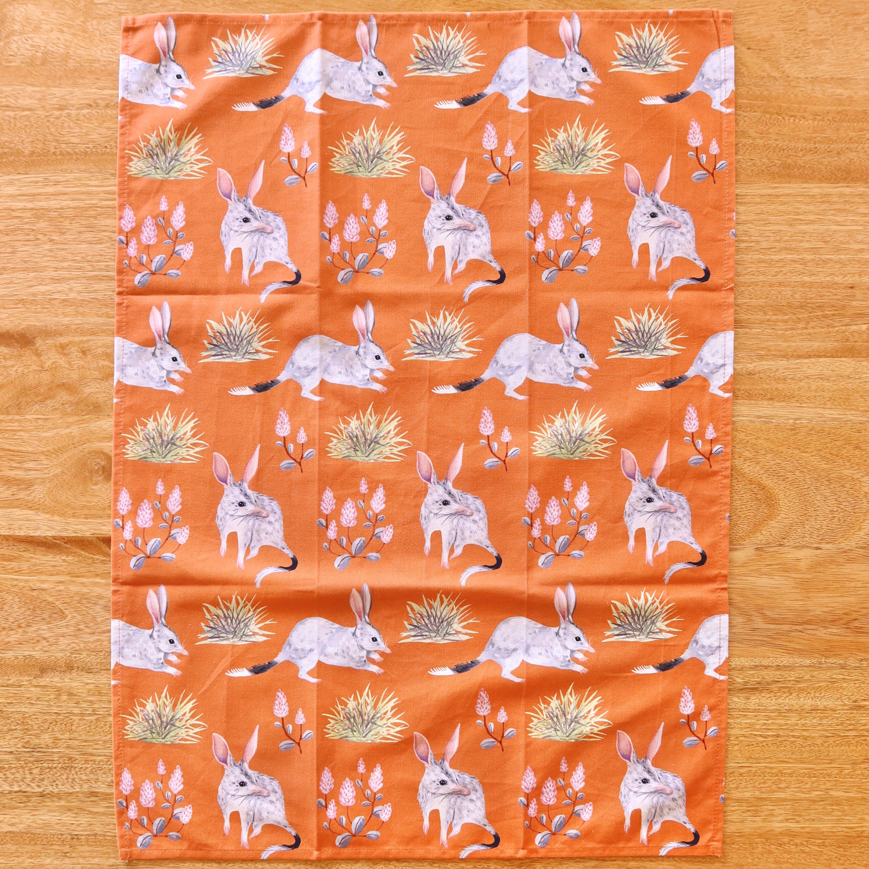 Australian Wildflower Tea Towel - Bilby