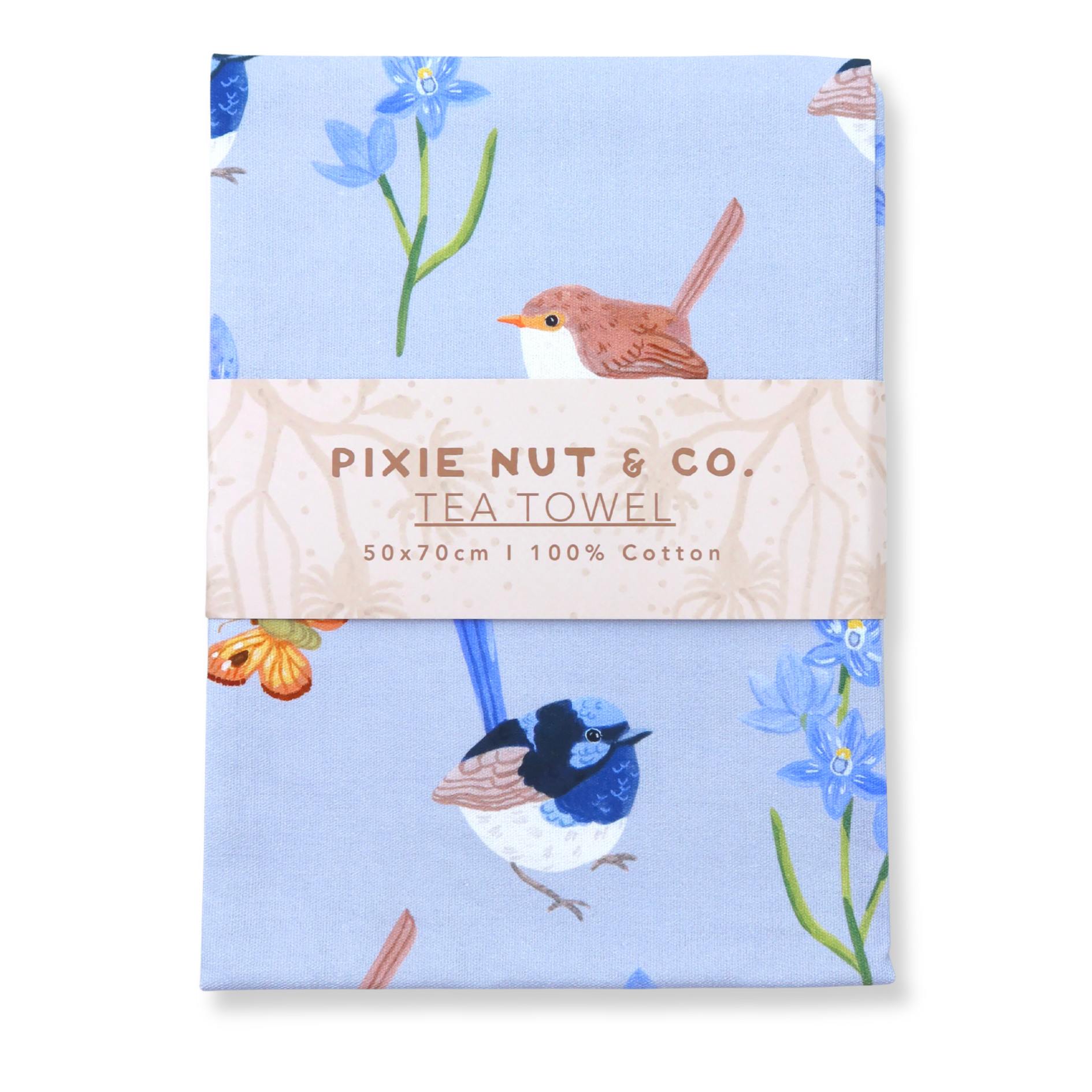 Australian Wildflower Tea Towel - Fairy Wren